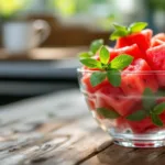 entdecken sie dieses schnelle und erfrischende hausgemachte wassermelonen-rezept, das in nur 5 minuten fertig ist – die bessere alternative zu eis!