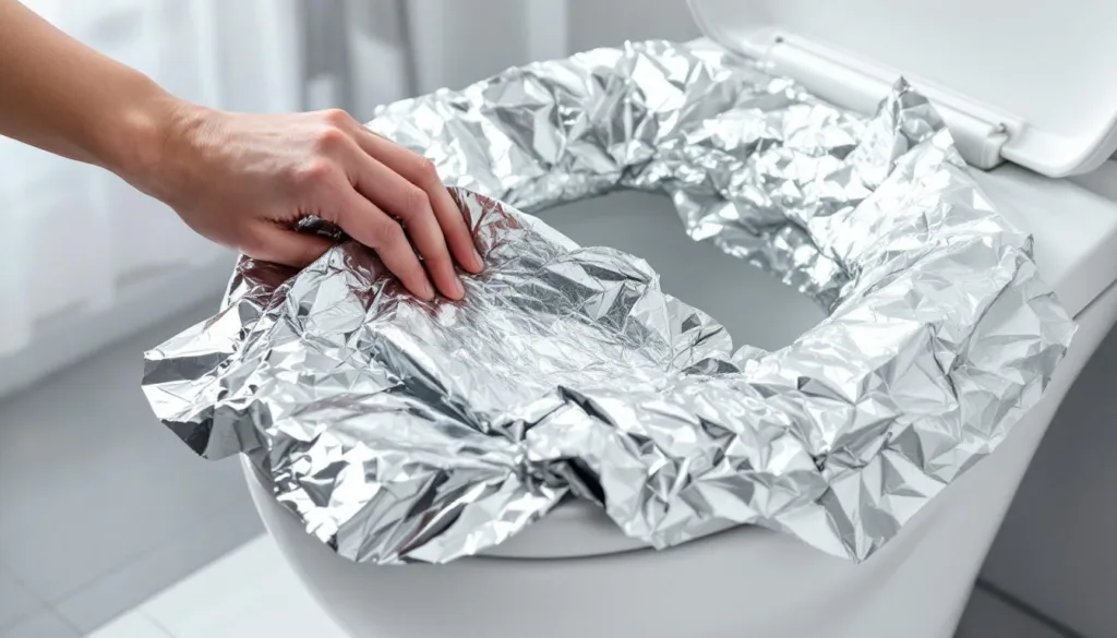 entdecke, wie alufolie deine toilette effektiver und umweltfreundlicher sauber hält als herkömmliche reinigungsmittel.