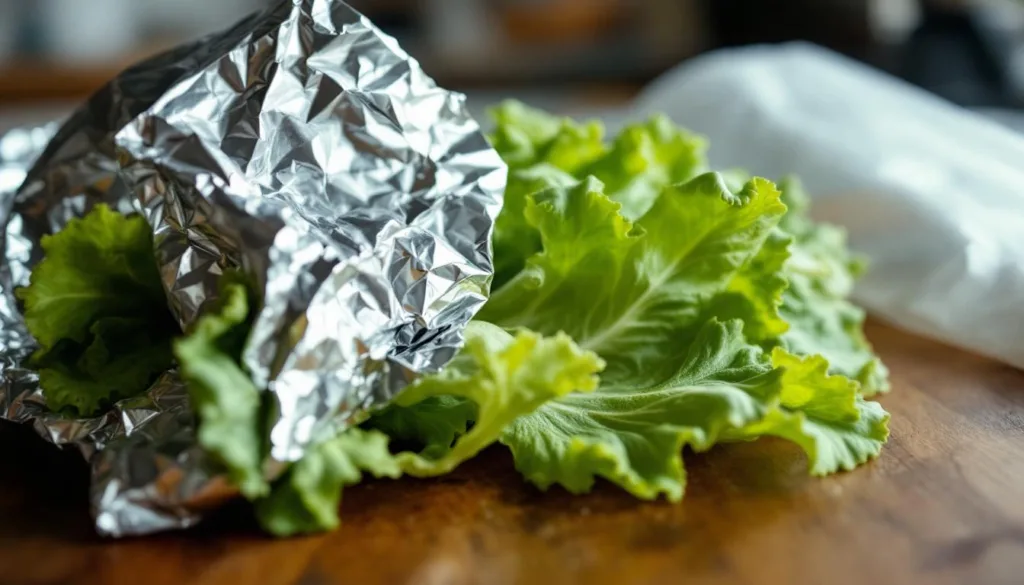 entdecke, warum alufolie und frischhaltefolie deinen salat schneller welken lassen und erfahre, wie du ihn länger frisch halten kannst.