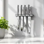 entdecken sie den praktischen magnetstreifen, der ihre theke ordentlich hält – keine schubladen oder messerblöcke mehr nötig. sicher, platzsparend und stilvoll!