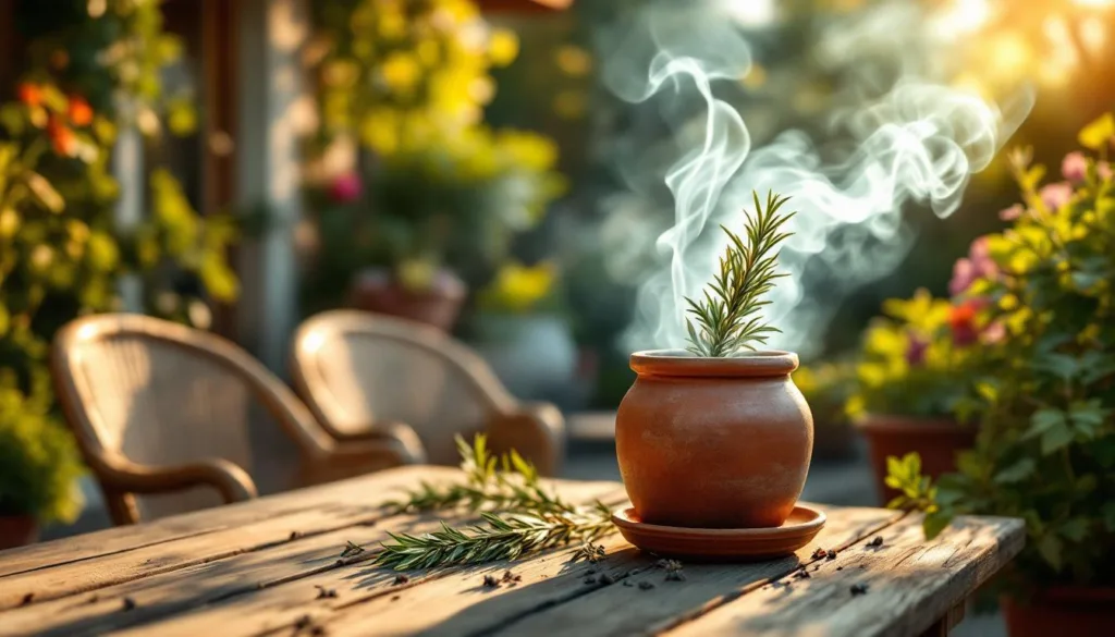 entdecken sie, wie verbrannter rosmarin ihre terrasse auf natürliche weise insektenfrei hält – ganz ohne spray oder kerzen. effektiv, umweltfreundlich und angenehm duftend.